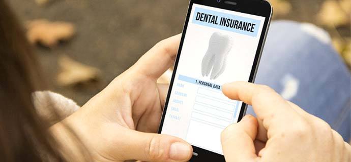 dental insurance form on a phone