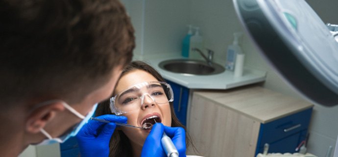 A patient receiving root canal therapy in Indianapolis